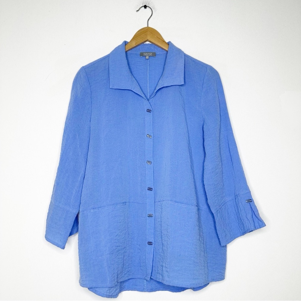 Habitat Express Solid Hidden Pocket Swing Shirt I… - image 2